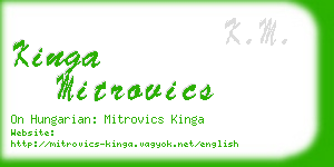 kinga mitrovics business card